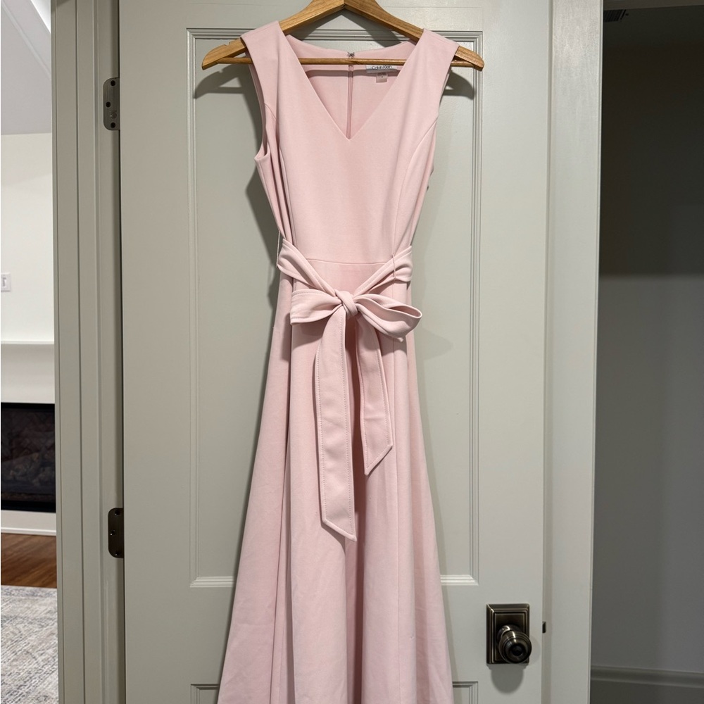 Calvin Klein Soft Pink Midi Dress, Size 4